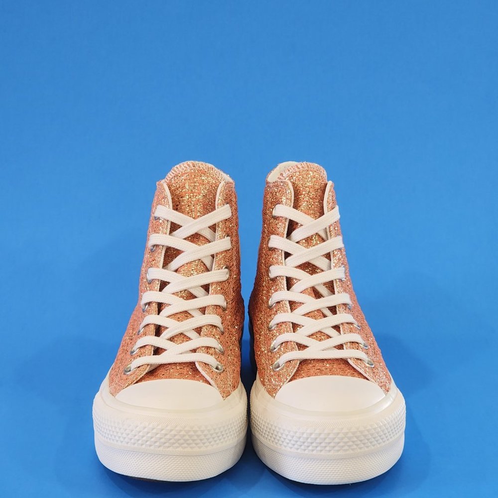 Converse CTAS Hi Lift Metallic Shimmer Women's Platform Sneakers 570984C NWT - Picture 6 of 6